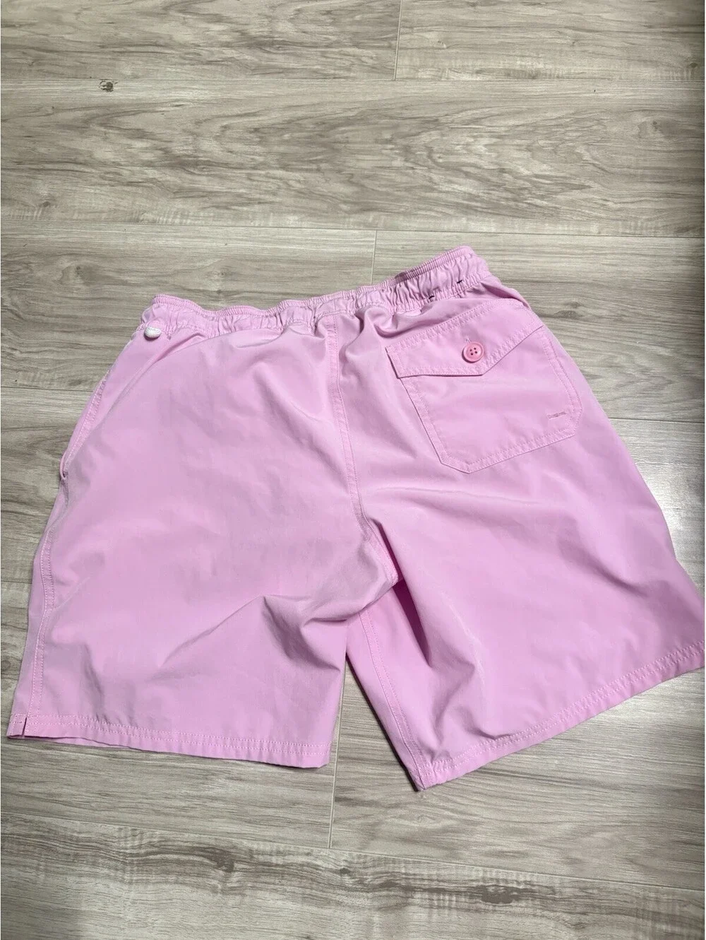 J Crew Mens Flex Seersucker Swim Trunks Medium Beach Ocean Preppy Pink Summer